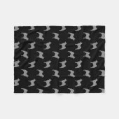 Norweger Elkhound Silhouette-Muster Fleecedecke (Vorderseite (Horizontal))