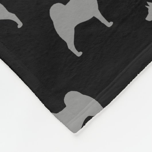 Norweger Elkhound Silhouette-Muster Fleecedecke (Ecke)