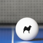 Norweger Elkhound Silhouette Tischtennisball (Netto)