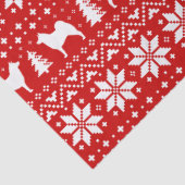 Norweger Elkhound Silhouette-Weihnachtsmuster Seidenpapier (Detail)