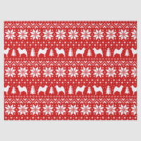Norweger Elkhound Silhouette-Weihnachtsmuster