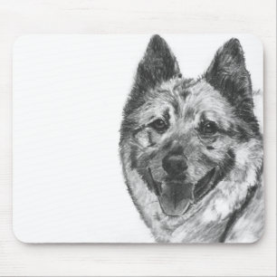 Norweger Elkhound Skizze Mousepad