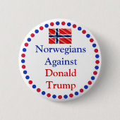 Norweger gegen Donald Trump Button (Vorderseite)