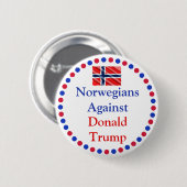 Norweger gegen Donald Trump Button (Vorne & Hinten)