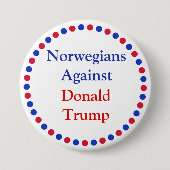 Norweger gegen Donald Trump Button (Vorderseite)
