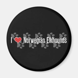 Norweger I (Herz) Elkhounds Magnet