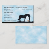 Norweger Lundehund Western-Silhouette Visitenkarte (Vorne/Hinten)