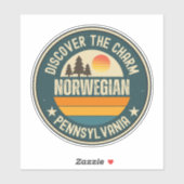 Norweger, Pennsylvania Aufkleber (Blatt)