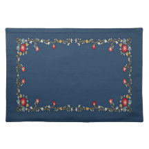 Norweger Rosemaling Bunad blauer Skandinavier