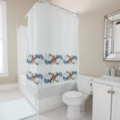 Norweger Rosemaling skandinavische Duschvorhang (Beispiel)