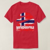 Norwegflaggenpatriotismus T-Shirt (Design vorne)