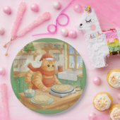 Norwegian Cat Making Christmas Lefse, Plates Pappteller (Party)