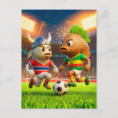 Norwegian cod versus Senegal thieboudienne fish so Postkarte (Vorderseite)