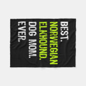 Norwegian Elkhound Dog Mom Ever Dog Lovers  Fleecedecke (Vorderseite (Horizontal))