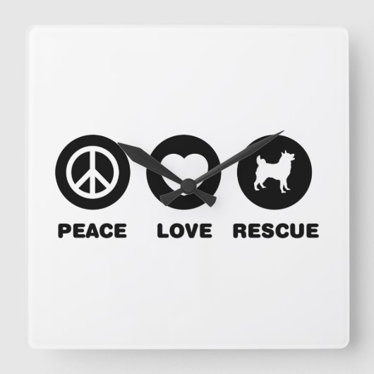 Norwegian Elkhound Quadratische Wanduhr (Vorderseite)