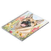 Norwegian Elkhound Watercolor Journal Notizblock (Linke Seite)