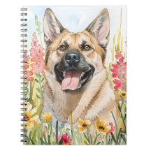 Norwegian Elkhound Watercolor Journal