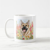 Norwegian Elkhound Watercolor Mug Kaffeetasse (Links)
