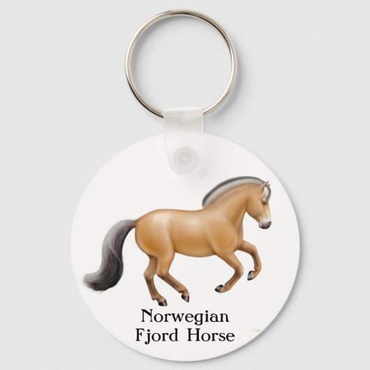 Norwegian Fjord Horse Keychain Schlüsselanhänger (Vorderseite)