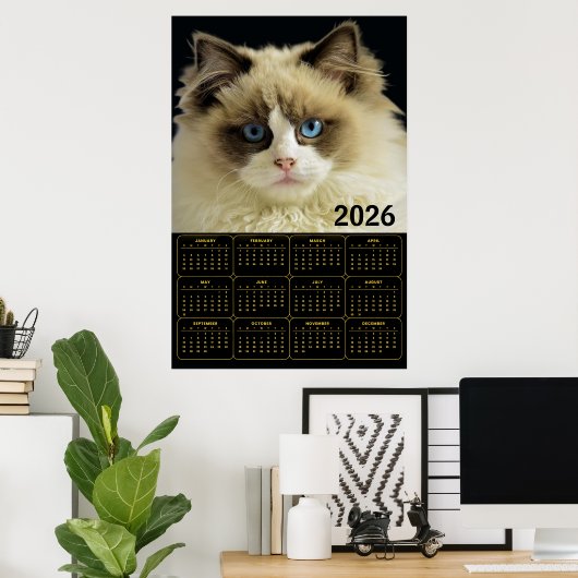 Norwegian Forest Cat – 2026 Wall Calendar Design Poster (Heimbüro)