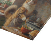 Norwegian Forest Cat Cooking in Kitchen Schneidebrett (Ecke)