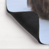 norwegian forest cat in snow mousepad (Ecke)