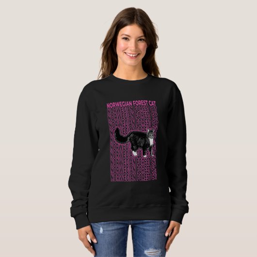 Norwegian Forest Cat Pastel Aesthetic Sweatshirt (Vorne ganz)