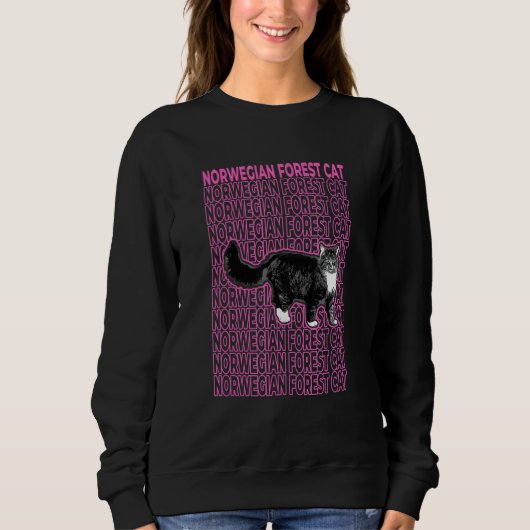 Norwegian Forest Cat Pastel Aesthetic Sweatshirt (Vorderseite)