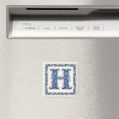 Norwegian Heritage H Monogramm - Blau Magnet (In Situ (Geschirrspüler))
