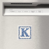 Norwegian Heritage K Monogramm - Blau Magnet (In Situ (Geschirrspüler))