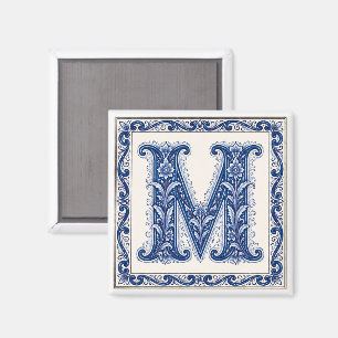 Norwegian Heritage M Monogramm - Blau Magnet