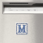 Norwegian Heritage M Monogramm - Blau Magnet (In Situ (Geschirrspüler))