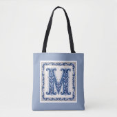 Norwegian Heritage M Monogramm - Blau Tasche (Vorderseite)