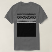 norwegian knitting pattern from setesdal in black  T-Shirt (Design vorne)