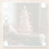 Norwegian Kransekake, Glass Coaster Glasuntersetzer (Rückseite)