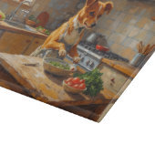 Norwegian Lundehund Cooking in Kitchen Schneidebrett (Ecke)