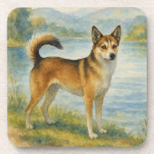 Norwegian Lundehund Getränkeuntersetzer (Vorderseite)