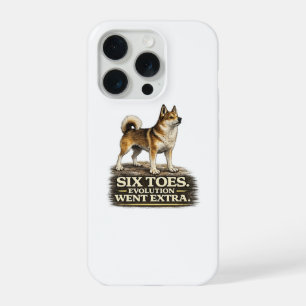 Norwegian Lundehund-Shirt – Sechszehen-Evolution W iPhone 15 Pro Hülle