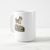 Norwegian Lundehund Shirt – Six Toes Evolution Wen Kaffeetasse (Vorderseite Links)