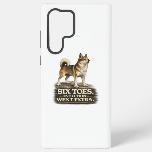 Norwegian Lundehund-Shirt – Six Toes Evolution Wen Samsung Galaxy Hülle