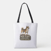Norwegian Lundehund-Shirt – Six Toes Evolution Wen Tasche (Rückseite)