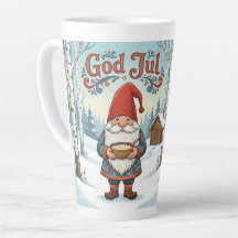 Norwegian Nisse Frohe Weihnachten Christmas Latte 