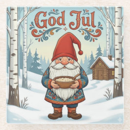 Norwegian Nisse God Jul Christmas Coaster Glasuntersetzer
