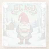 Norwegian Nisse God Jul Christmas Coaster Glasuntersetzer (Rückseite)
