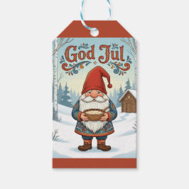 Norwegian Nisse God Jul Christmas Gift Tags Geschenkanhänger