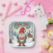 Norwegian Nisse God Jul Christmas Paper Plates Pappteller (Party)