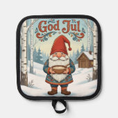 Norwegian Nisse God Jul Christmas Pot Holder Topflappen (Vorderseite)