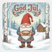 Norwegian Nisse God Jul Christmas Stickers (Vorderseite)