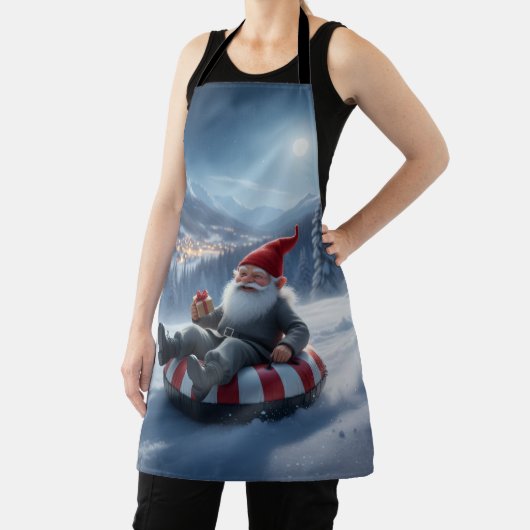 Norwegian Nisse Sledding, Apron Schürze (InSitu)