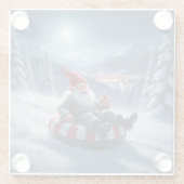 Norwegian Nisse Sledding, Coaster Glasuntersetzer (Rückseite)